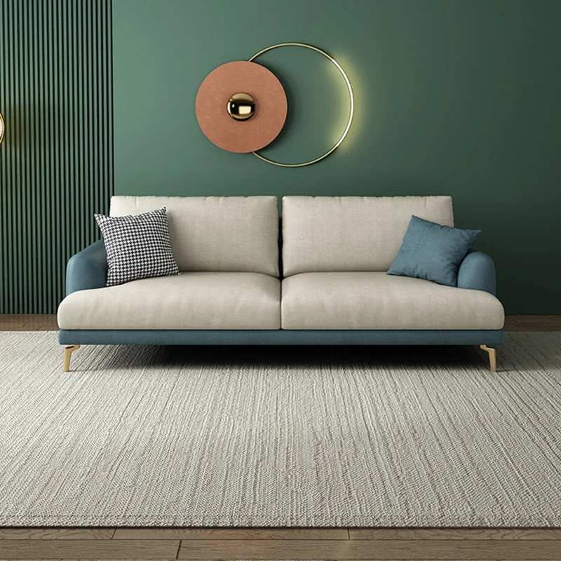 

Итальянский роскошный секционный кожаный диван, современный минималистичный диван для гостиной на три или четыре человека, L-образный диван A