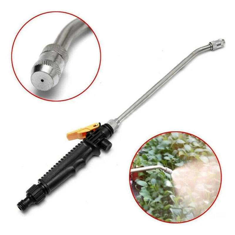 2-In-1 High Pressure Power Nozzle, 25.6 Inch Watering Sprayer Cleaning Tool With Foam Pot & Standard Connector