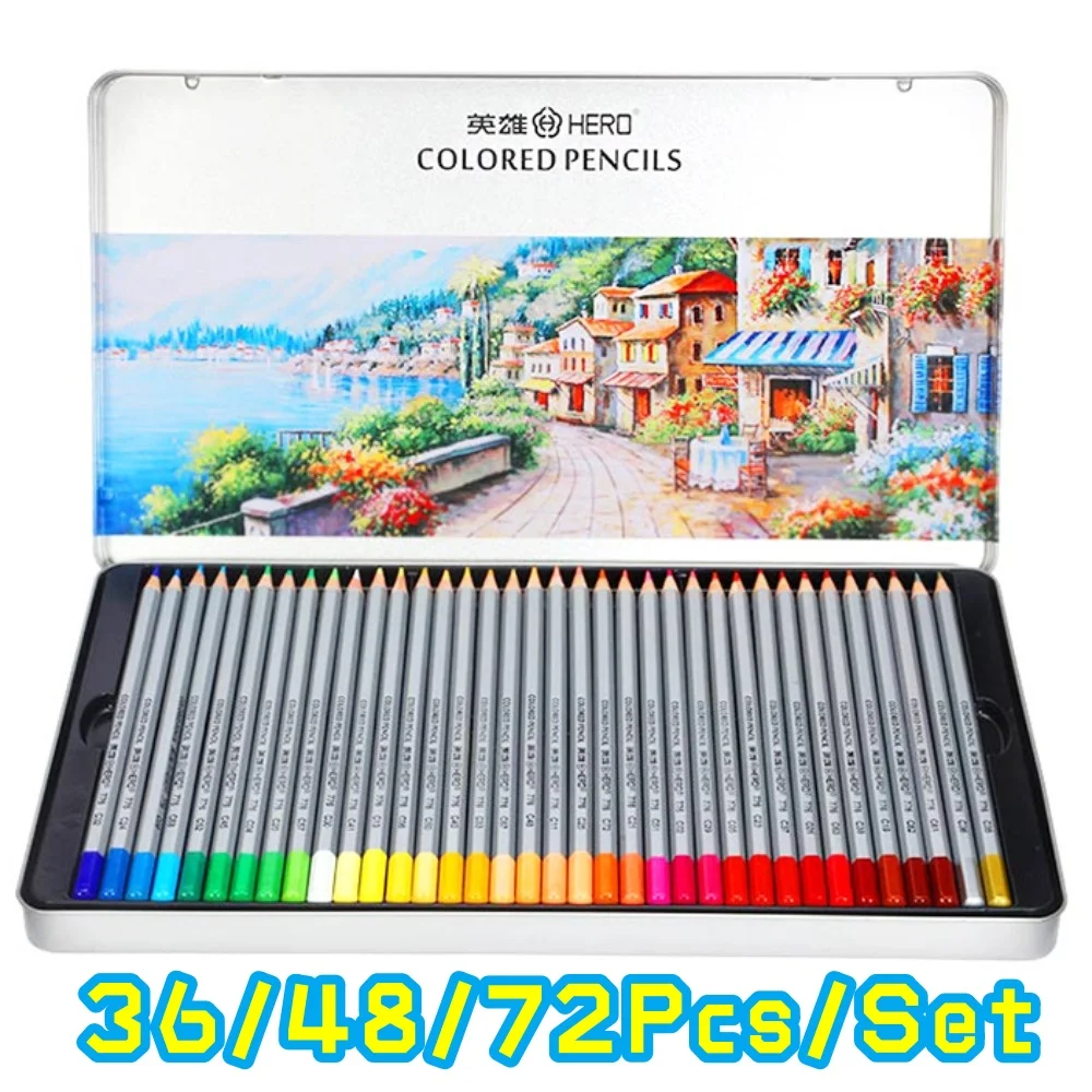 36/48/72 Teile/schachtel Professionelle Aquarell Farbe Bleistift Set Farbe Kunst Bleistifte für Zeichnung Wasser Farbe Aquarel Lapices de Colores