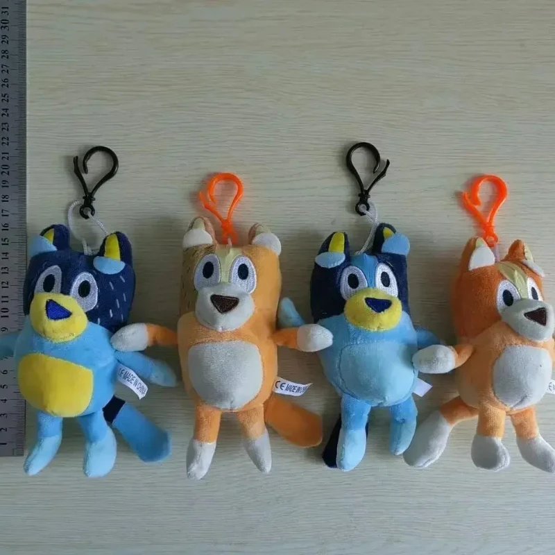 

***16cm Bluey Dog Bingo Family Plush Toy keychain Cartoon Dog Soft Stuffed Animals Dolls Birthday *Christmas Gifts Family Blue-y