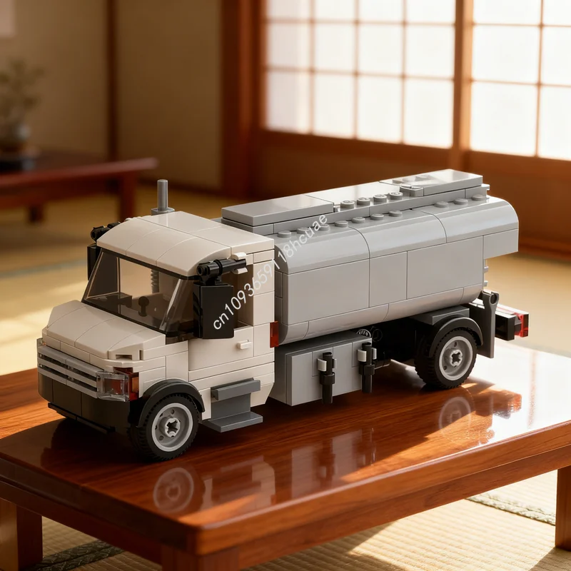 

282 детали MOC City Cargo: Модель грузовика для доставки дизельного топлива в Северной Америке, конструктор, архитектурная модель, идея для рождественского подарка, креативная игрушка