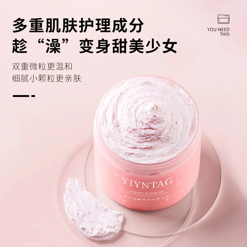 Wholesale Cherry Blossom Nicotinamide Bath Scrub Exfoliating Mild Cleaning Does Not Hurt Skin Delicate Body Cream