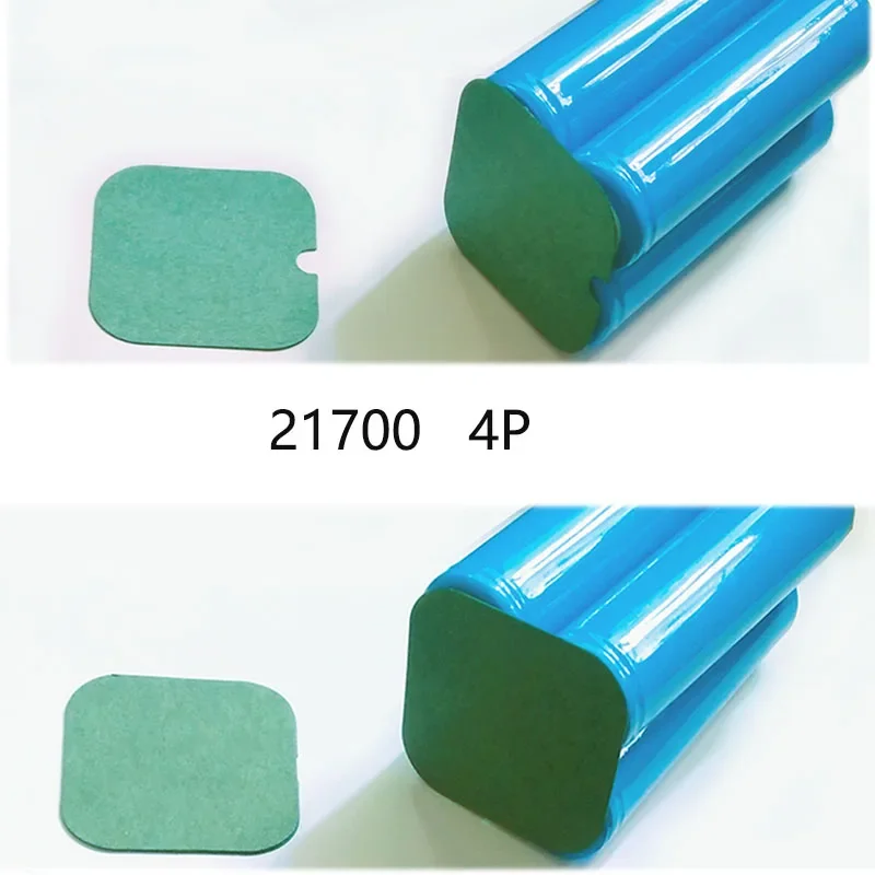 21700 Battery 2*2P Insulated Highland Barley Paper 30pcs/1 Sheet Back with Adhesive Sticker 4P Square Insulated Washer Gasket