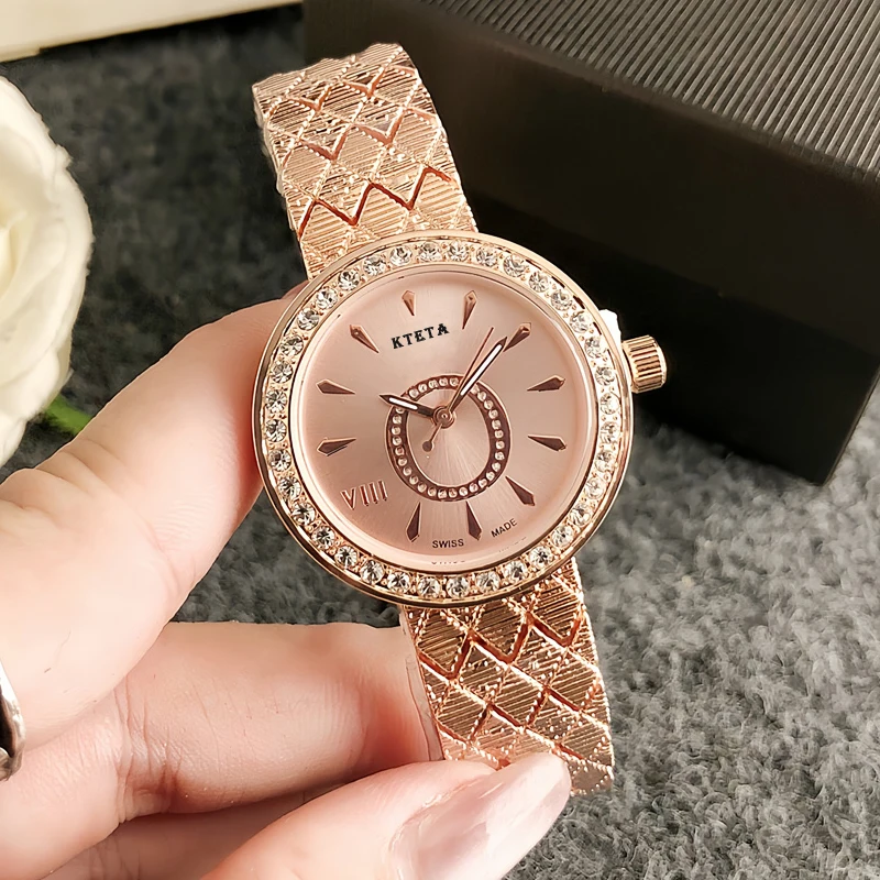 New Women Watch Large pattern Diamond Top Brand Luxury Wrist Watch Waterproof Female Stainless Steel Dress Clock Reloj de mujer