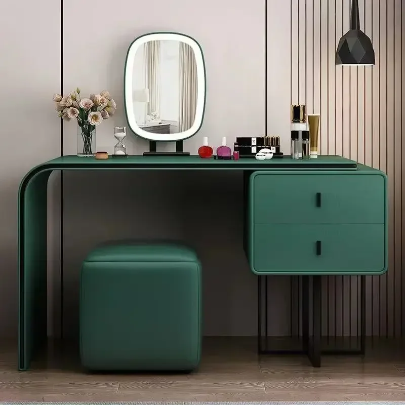 Luxury Nordic Container Lacquer Dressing Table Box Shelf Mirror Desk Dressing Table Bedroom Furniture