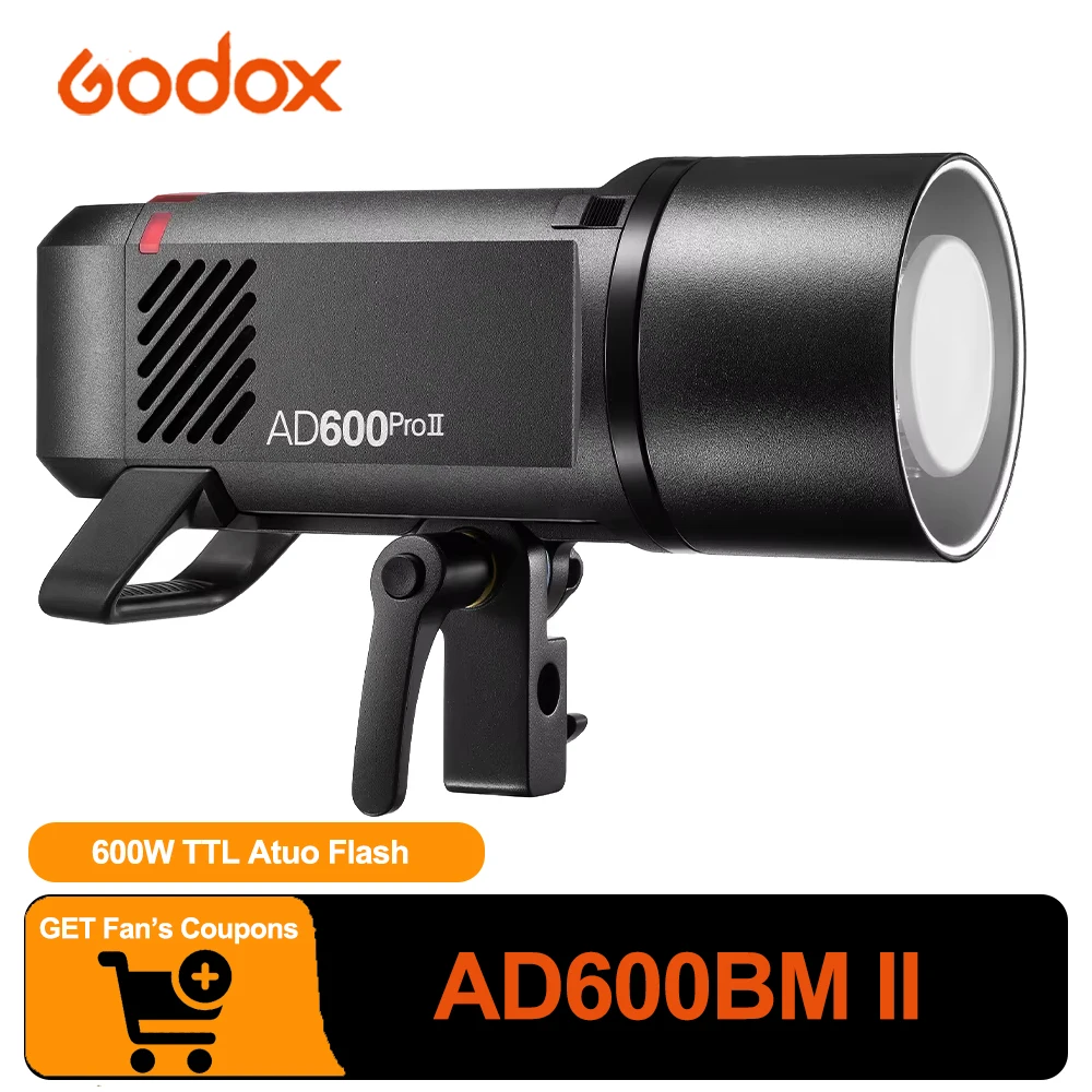

Godox AD600BM II 600W TTL Atuo Flash 0.01-0.9S Recyle Time High Speed Sync 2.4GHz Wireless System for Canon Nikon Sony Fuji