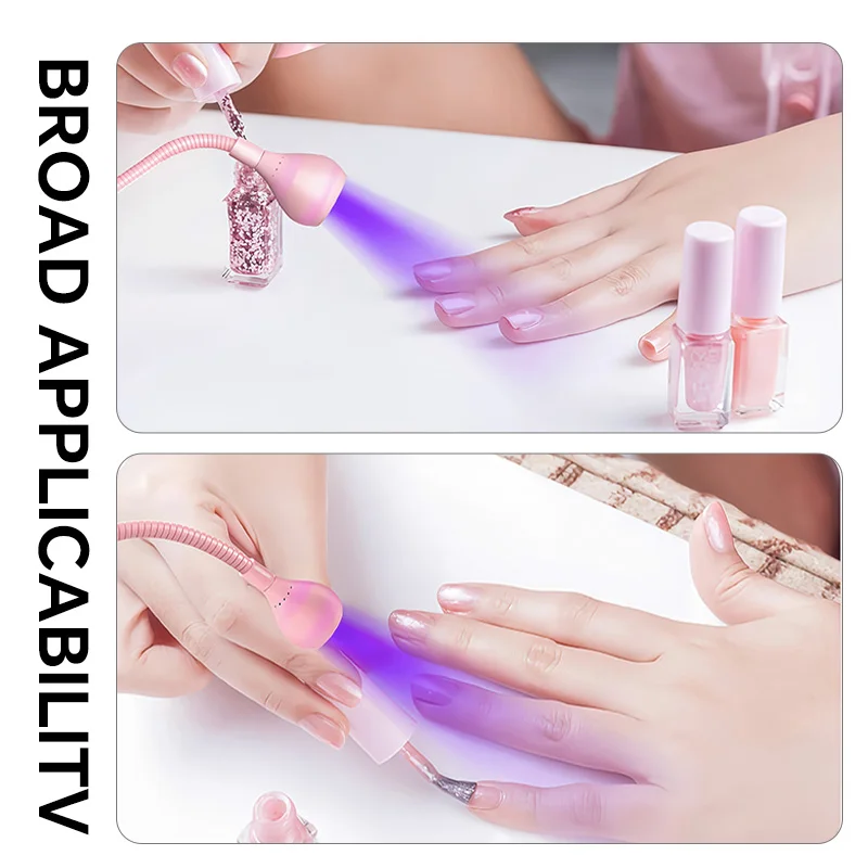 Multifonctionnel ongles LED UV lumière colle durcissement Gel ongles sèche Clip-On Flexible bureau Mini Portable USB lampe séchage manucure Salon