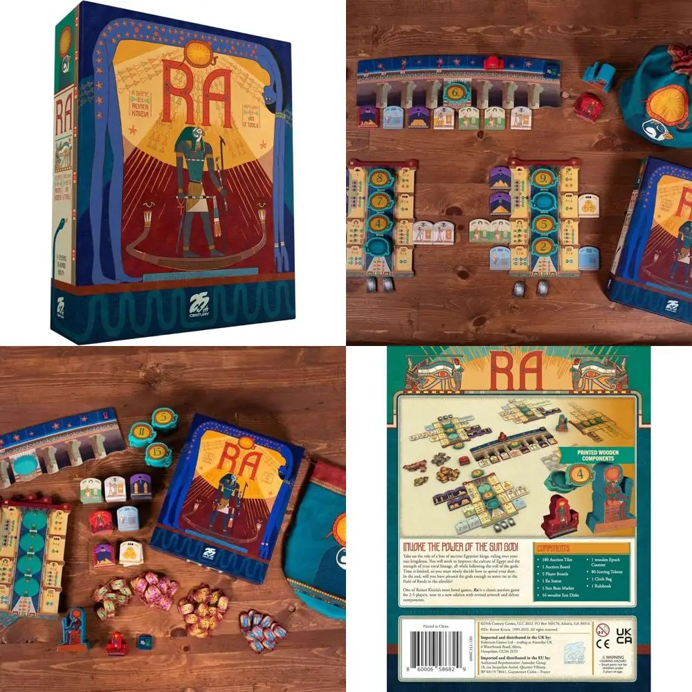 

RA: Auction & Set-Collection Board Game - Ancient Egyptian Theme for 2-5 Players, Ages 12+
