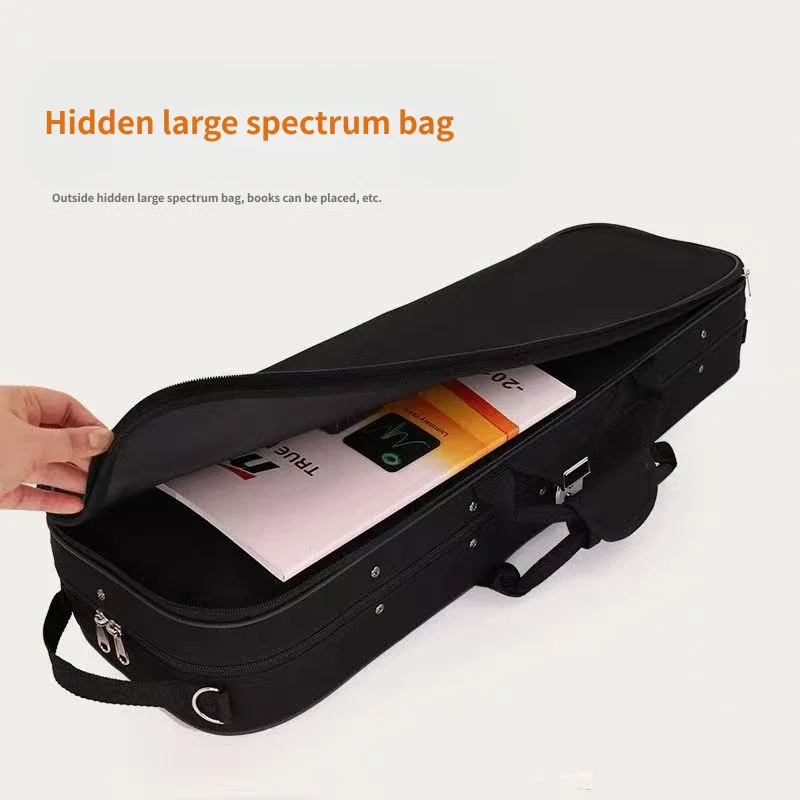 Oxford Fabric Violin Case Waterproof Moisture-proof Resistant Violin Box Shoulder Backpack Violin Bag for 1/8 1/4 1/2 3/4