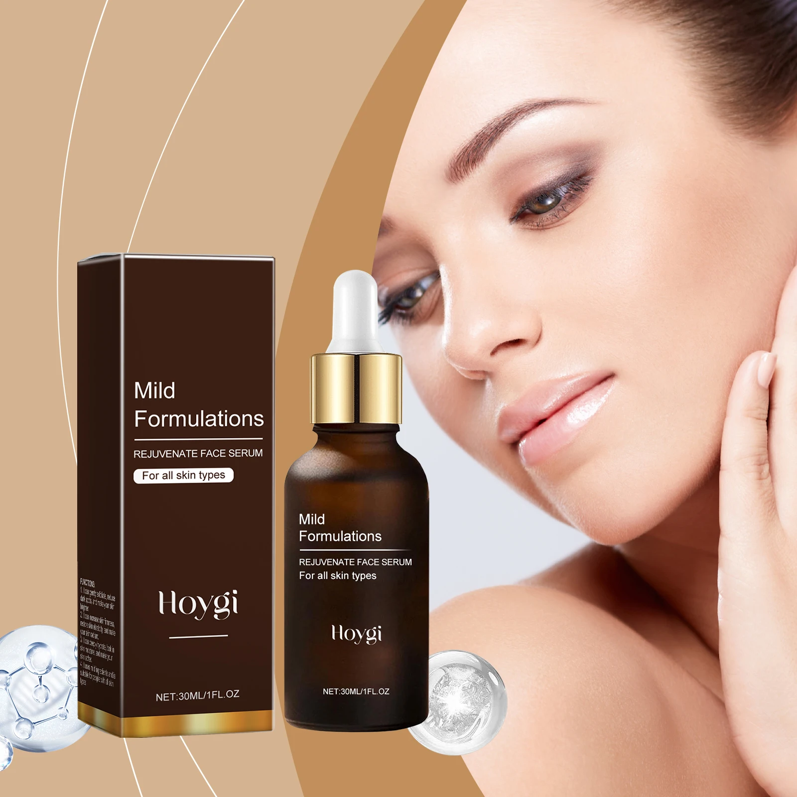 若返りフェイスセラム - すべての肌タイプのためのアンチエイジング、保湿、美白セラム、30ml/1FL.OZ