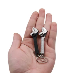 Mini llave de mono de acero, herramienta portátil de cambio de vástago corto, llave de plomería, anillo, herramientas de mano, 1 piezas, 2,5/4 pulgadas