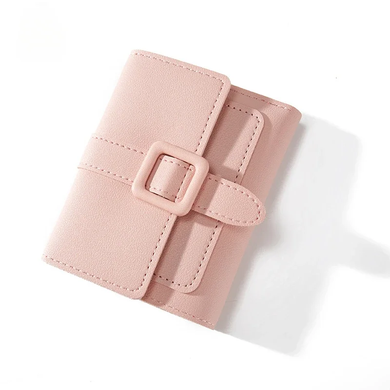 

Women Small Wallets PU Leather Card Holder Mini Cute Candy Color Coin Purse Ladies Solid Purses