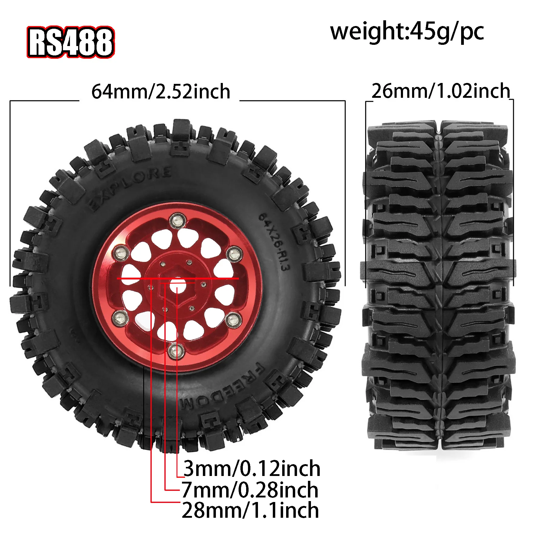 RED SPIDER 4Pcs 1.3