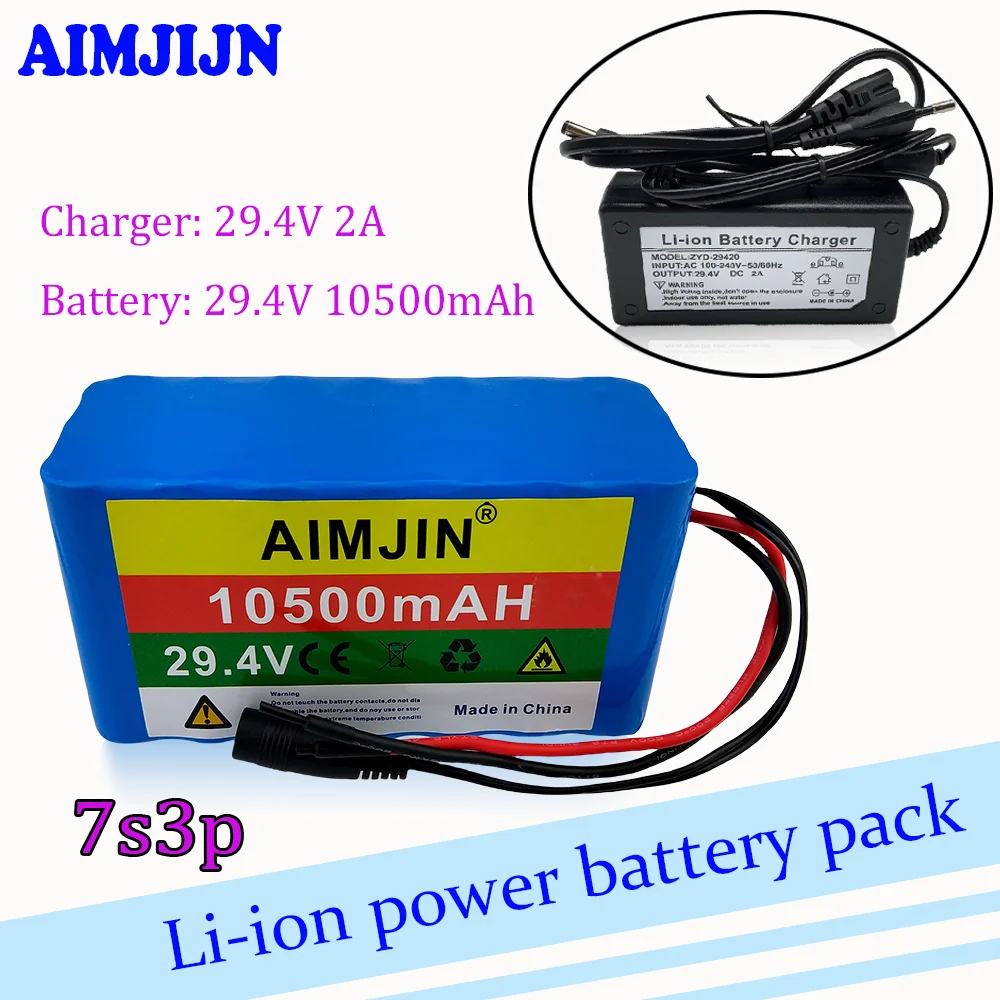 

24V 30Ah 7S3P 18650 Li-ion Battery Pack 29.4V 30000mAh Electric Bicycle Moped /Electric/Lithium Ion Battery Pack+ 2A Charger