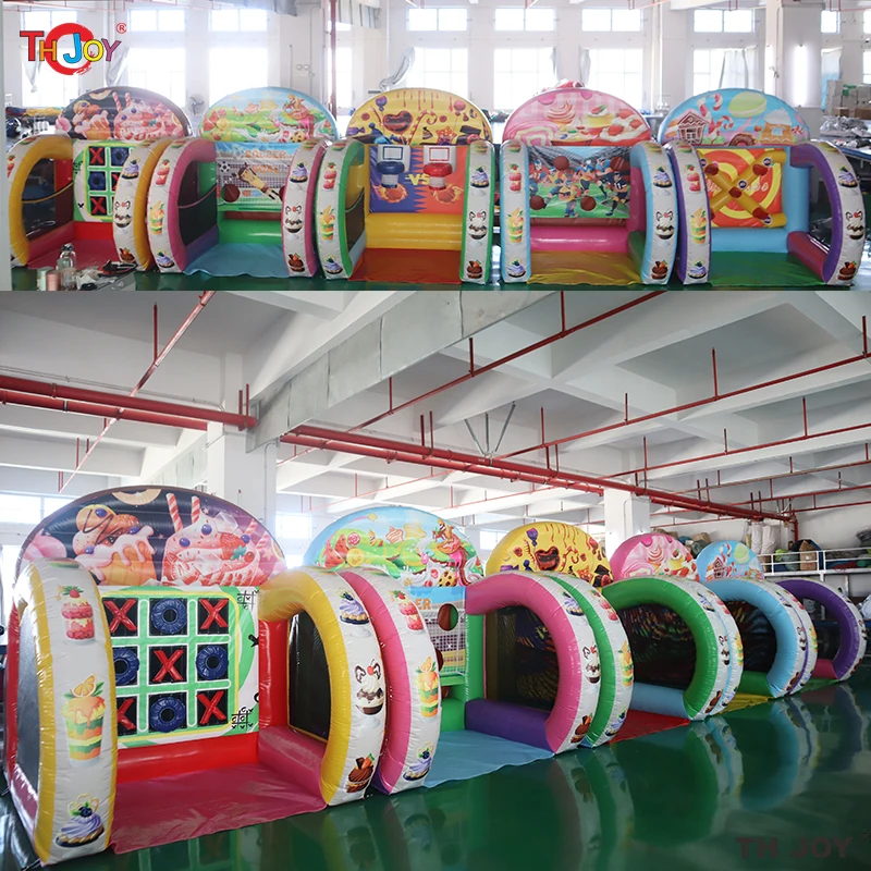 

Надувной карнавальный набор для спортивных игр 5 в 1: Многодисциплинарные игры, метание топоров, бросание мяча, футбол, игры на разрушение препятствий, бейсбол