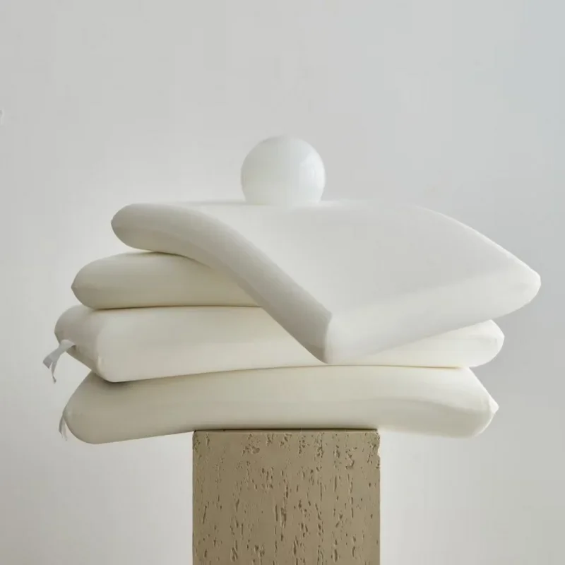 1PCS 2025 new solid color neck pillow slow rebound memory cotton pillow core home dormitory student cervical pillow