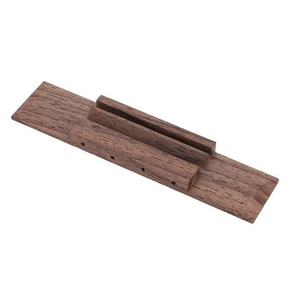 Ukulele Bridge Rosewood Wooden Piece with Bone Nut Saddle Point Fit 4 String Ukulele for Setup Height Adjust and DIY
