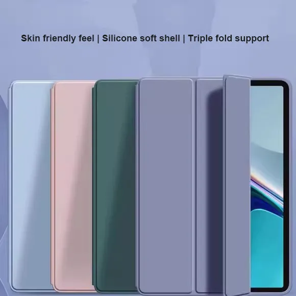 

Мягкий силиконовый чехол для OPPO Pad SE 11 2025 OPD2417 Pad2 Pad3 11.61 Air 2 Neo 11.4 Air 10,36 с тремя складными чехлами Auto Sleep Wake