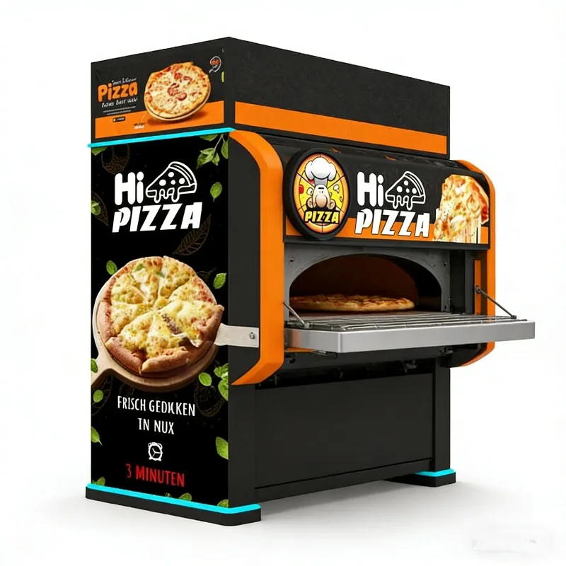 Smart Pizza Vending Machine Fast Food Robot Heating Cooking with SDK Credit Card & Coin Payment Multiple Payment Options