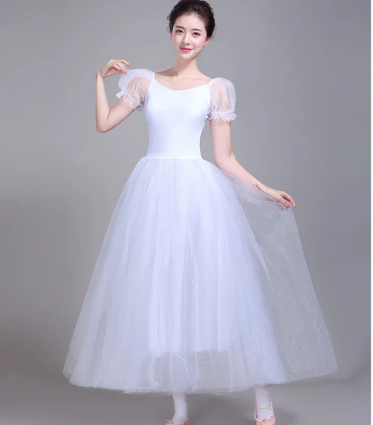 Ballet Tutu Skirt Professional Dance Dress Long White Tutus For Adult Ballet Costume Skirt Ballet Dress For Girl Kids