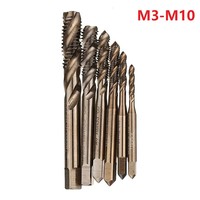 M3-M10 Tap HSS Cobalt5 Machine Sprial Flutes Tap Metric Screw Tap Right Hand Cobalt Tap Power Tool Drill Bit Tool Accessories