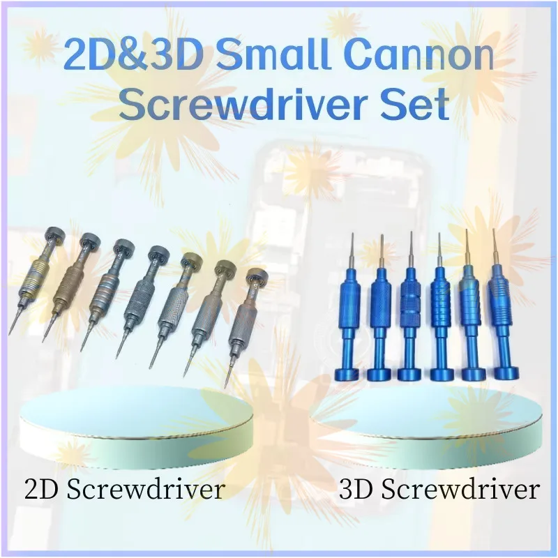

8057 Steel Cannon King Carbon Fiber Screwdriver Set 2D&3D Strong Magnetic Opening ToolKit S2 Special Bits for Phone Repair Tools