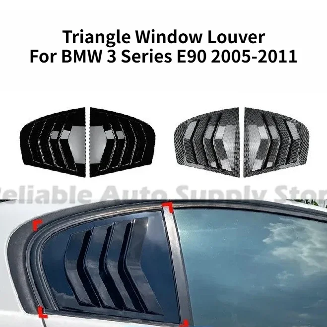 

Triangle Window Louver For BMW 3 Series E90 320i 330i M3 2005-2011 Decal Modification Kit Stylish Upgrade Premium Quality