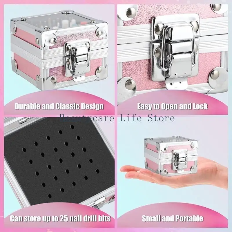 652C 25Pcs Drill Bits Ceramic Diamond Cuticle Remover for Nail Manicure