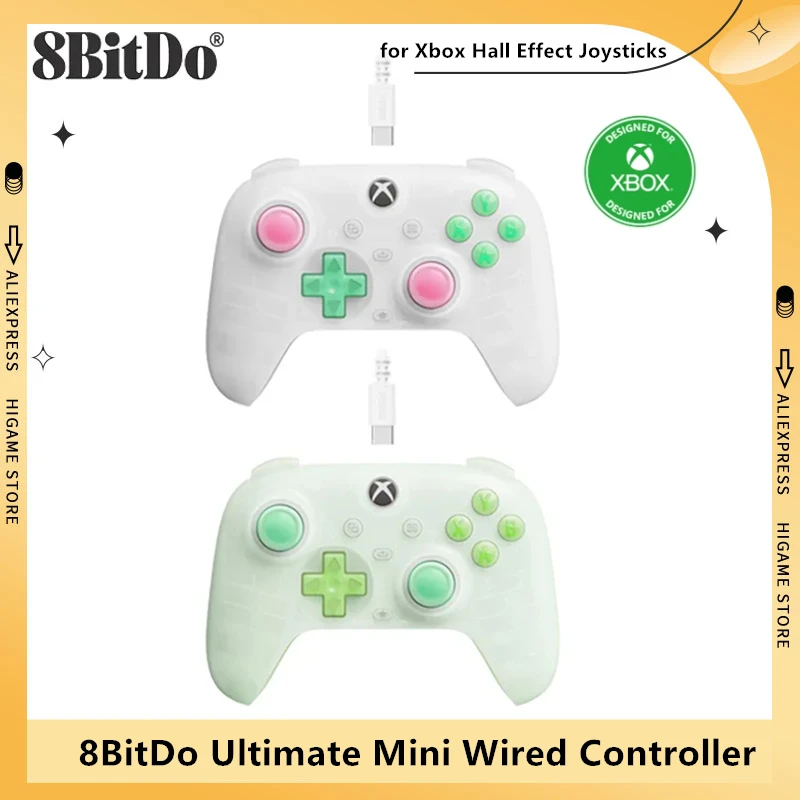 8BitDo Ultimate Mini Wired Controller for Xbox Hall Effect Joysticks and Triggers For Xbox Series X|S, Xbox One, Windows 10/11