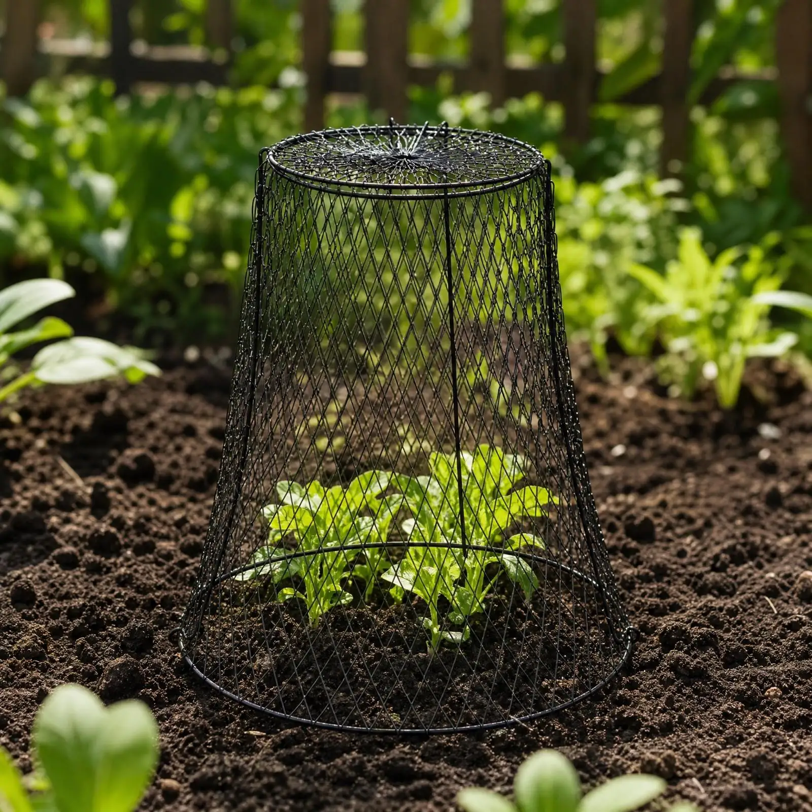 Plant Protection Cage Galvanized Wire Mesh Plant Cage Foldable Easy to Install for Gardeners, Home Gardens, Vegetable Beds