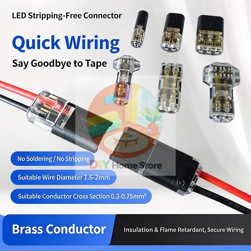 Electric Wire Connector No Strip Quick Dual Line Cable Interconnection Detachable Automotive Terminal Plug Universal Quality