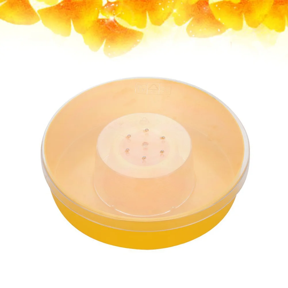 

1pcs Round Bee Feeder Plastic Feeding Bowl Easy Tool For Bee Food Water Supply Beekeeping Accessories