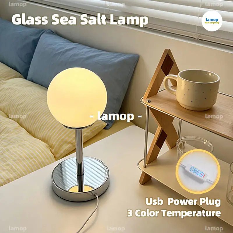 Lollipop Ins-style girly bedside lamp bedroom decorative table lamp Bauhaus postmodern minimalist vintage lamp for show flats