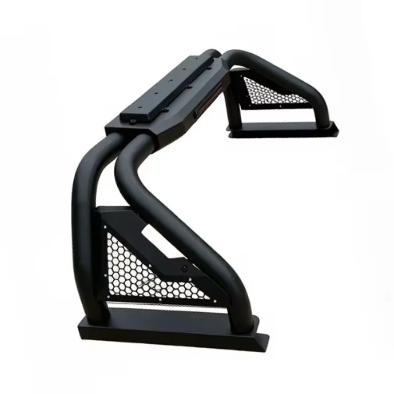 Heavy Duty Clip-On Offroad Pickup Truck Bed Anti-Roll Bar for BYD Shark with Stainless Steel Round Tube and LED Brake Light
