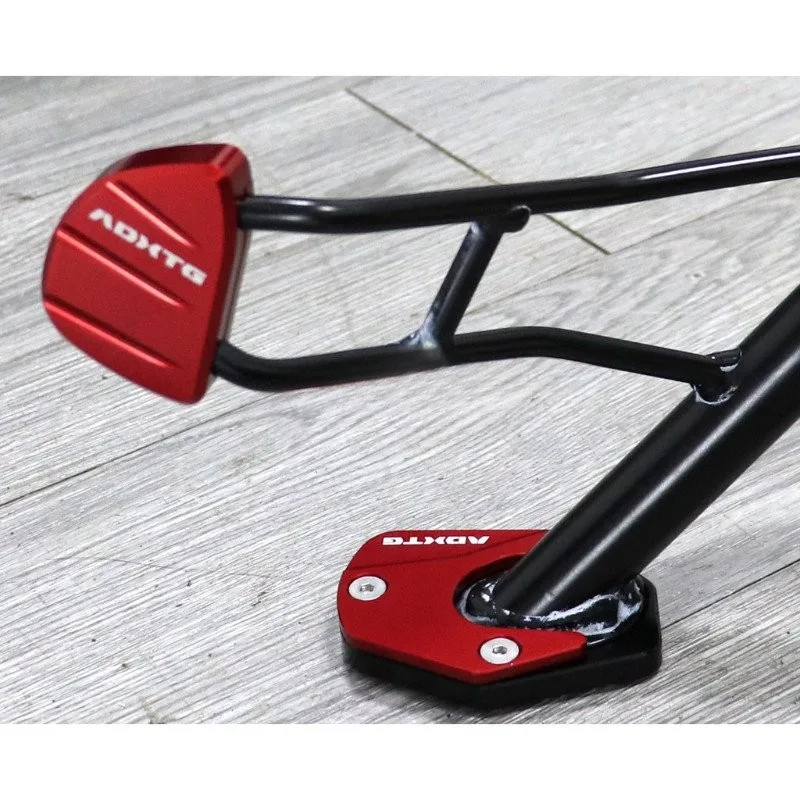 แผ่นขยายขาตั้งข้างมอเตอร์ไซค์ CNC อลูมิเนียม สำหรับ SYM ADXTG 400 อุปกรณ์เสริมแผ่นขยายขาตั้งข้าง