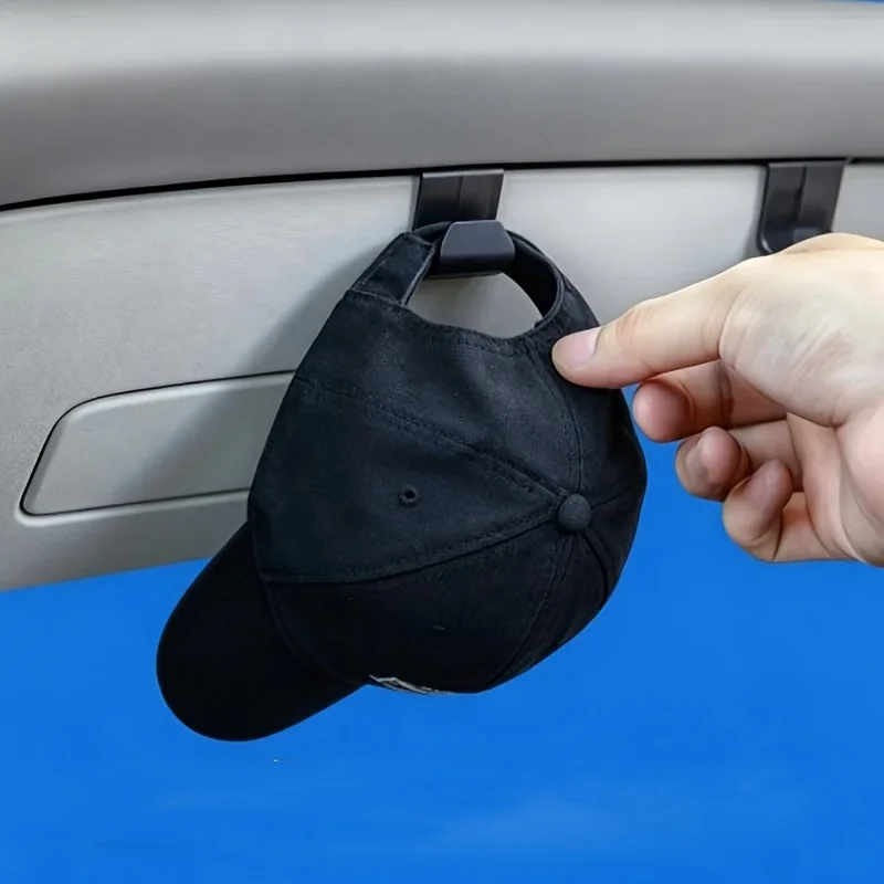 4Pcs Black Car Glove Box Organizer Hooks, Convenient Utility Storage Hooks for Vehicle Interior
