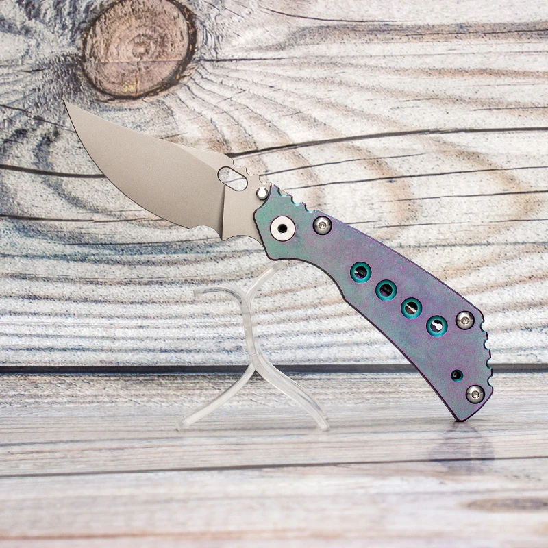 

EVIL EYES Custom Strider PT Pocket Folding Knife CPM 20CV Blade Personalized Ti Handle Emergency EDC Outdoor Tactical Tools
