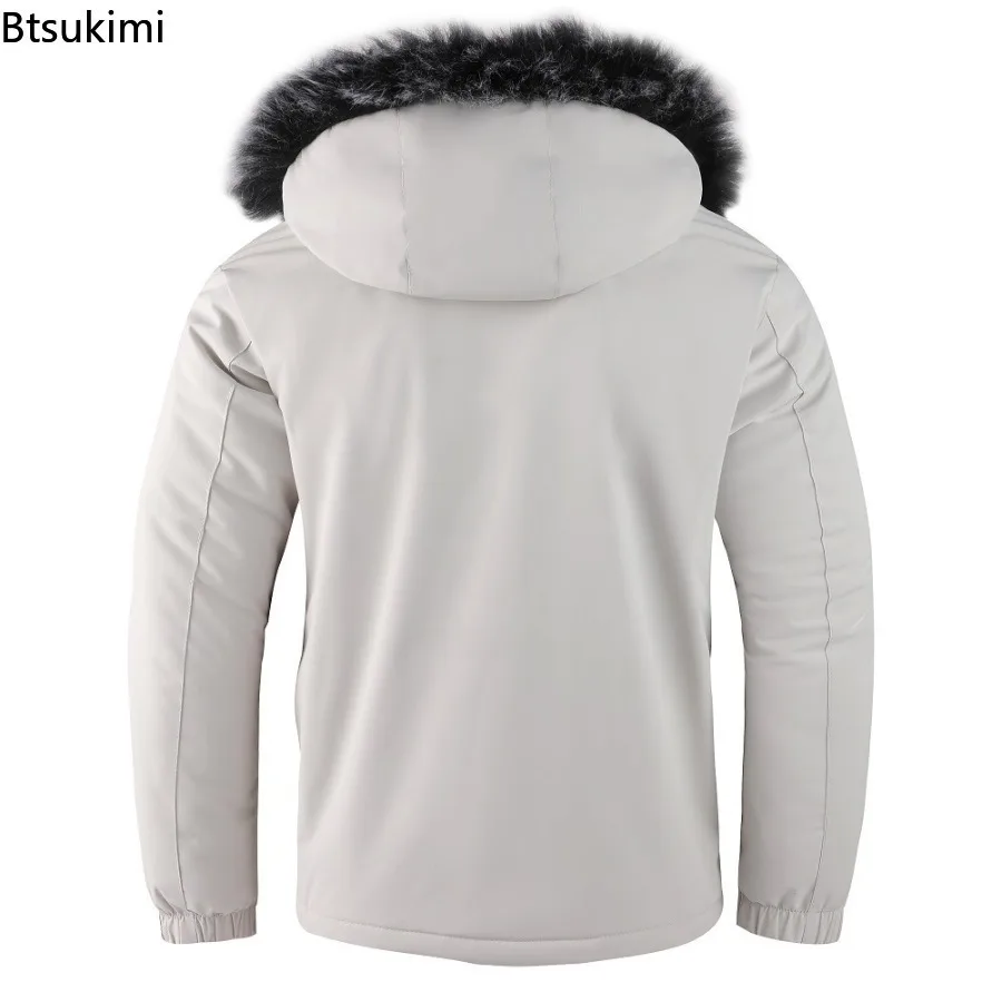 Winter Men Hooded Fur Collar Winter Coats Down Jackets High Quality Male Thicker Windproof  Warm Parkas Hombre Casual Jackets