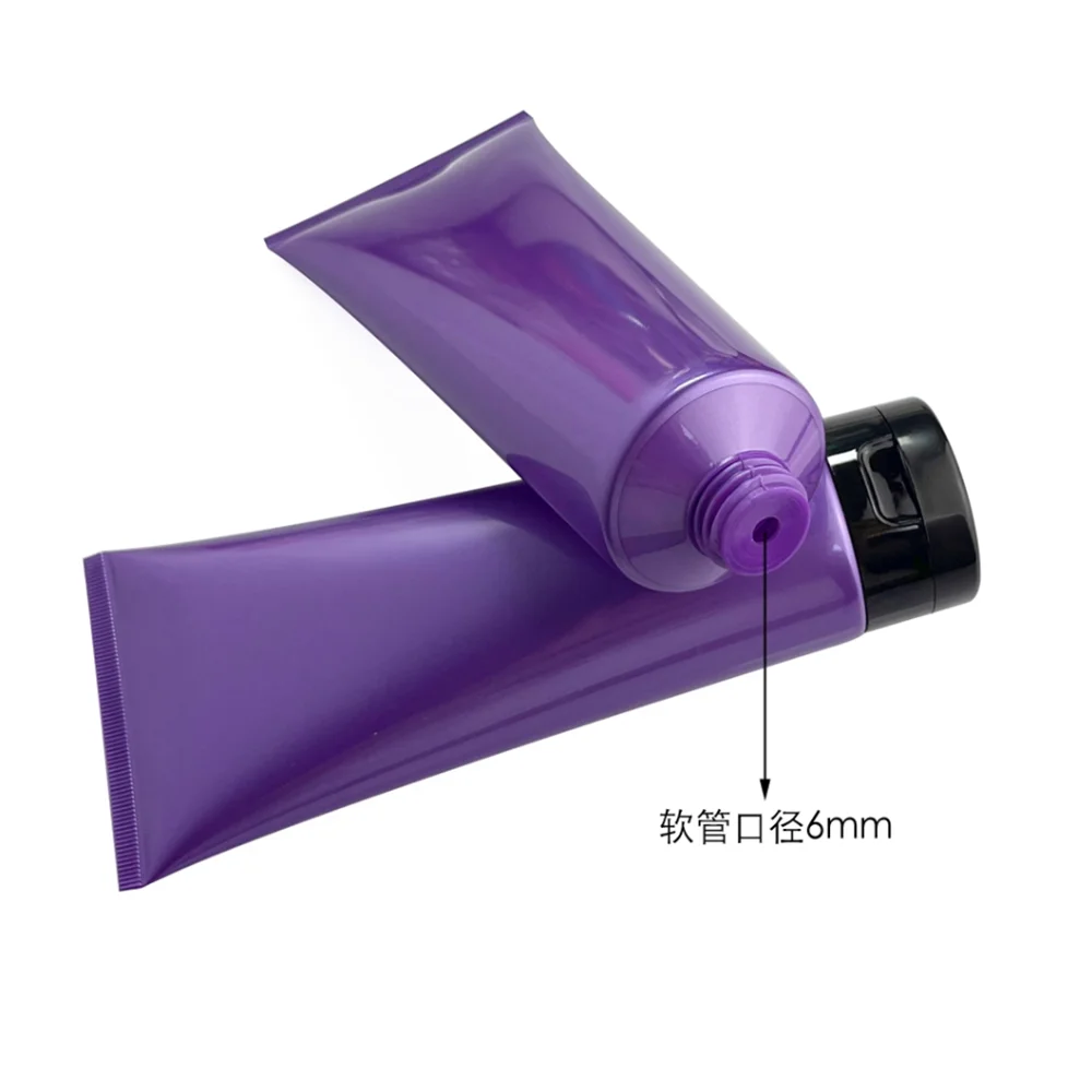 

200 г 200 мл пустой фиолетовый мягкий тюбик косметическая бутылка для выдавливания эмульсия лосьон крем многоразовый контейнер пластиковый