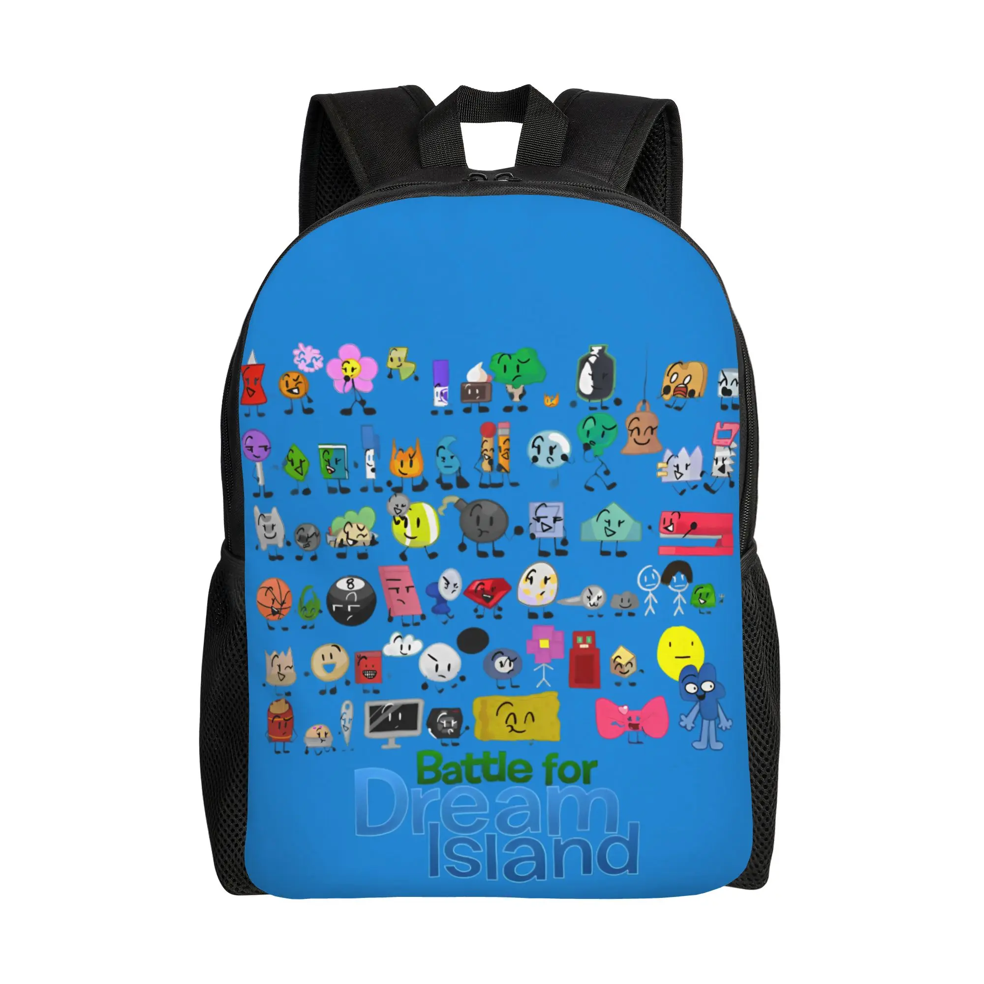 

Рюкзак BFDI Battle for Dream Island для подростков, спортивный, студенческий, деловой, с мультяшным принтом, для мужчин и женщин, сумка через плечо для ноутбука