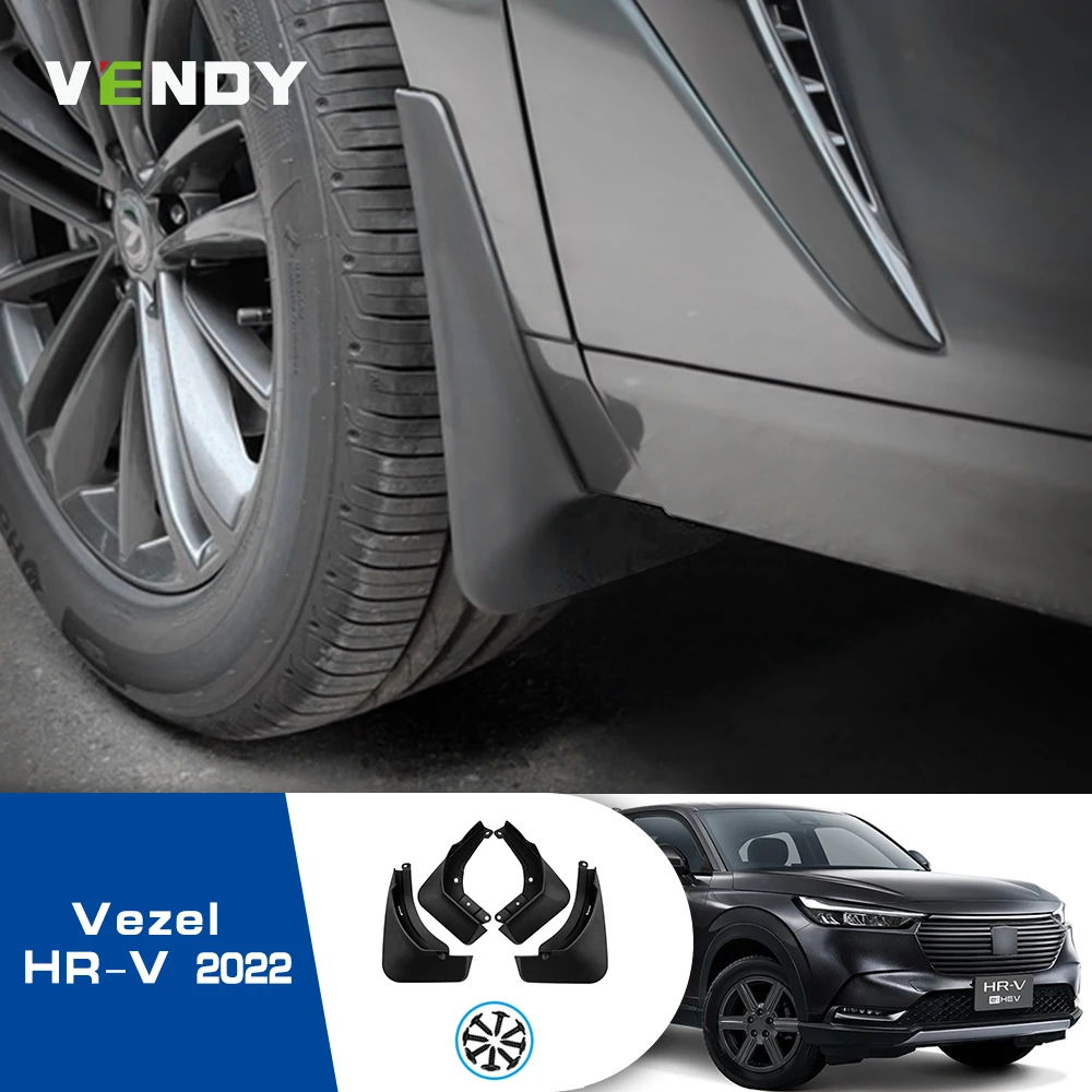 4pcs Mud Flaps For Honda Vezel HR-V HRV E EL 2022 Front Rear MudFlaps Splash Guards Fender Car Mudguards Accessories