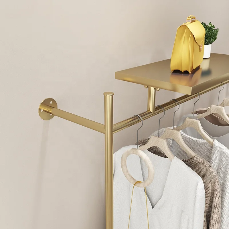 Simple Style Fitting Wall Clothing Display Racks Clothes Display Stands Clothing Wall Mounted Clothing Rack