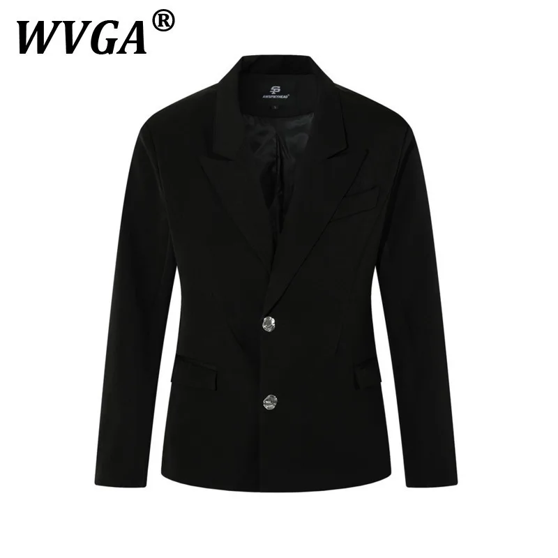 

WVGA весна осень новый мужской прилив High Street однобортный индивидуальный пиджак с двумя пуговицами нишевый шикарный повседневный костюм пальто Ins W10676