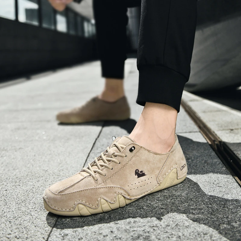 Men Leather Casual Shoes Free Shipping Sneakers Low Top Comfortable Italian Mens Shoes Luxury Designer Loafers Moccasin Shoe Man