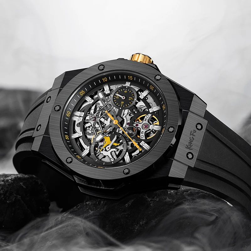 Reloj WM, reloj chino Kung Fu, reloj mecánico completamente automático, reloj de negocios a la moda, reloj Welly Merck WM128M