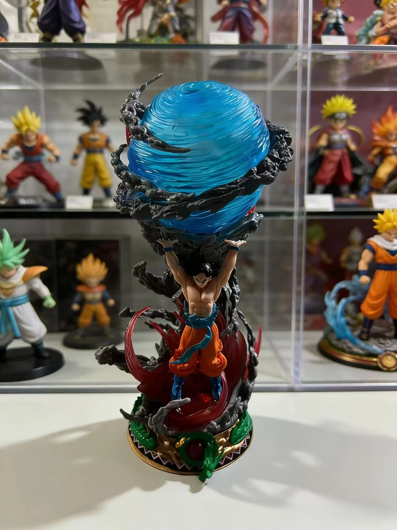 25Cm Dragon Ball Figuren Geest Bom Sou Goku Anime Figuren Super Saiya Pvc Standbeeld Pop Action Figure Model Collectie speelgoed Gift - afbeelding 1
