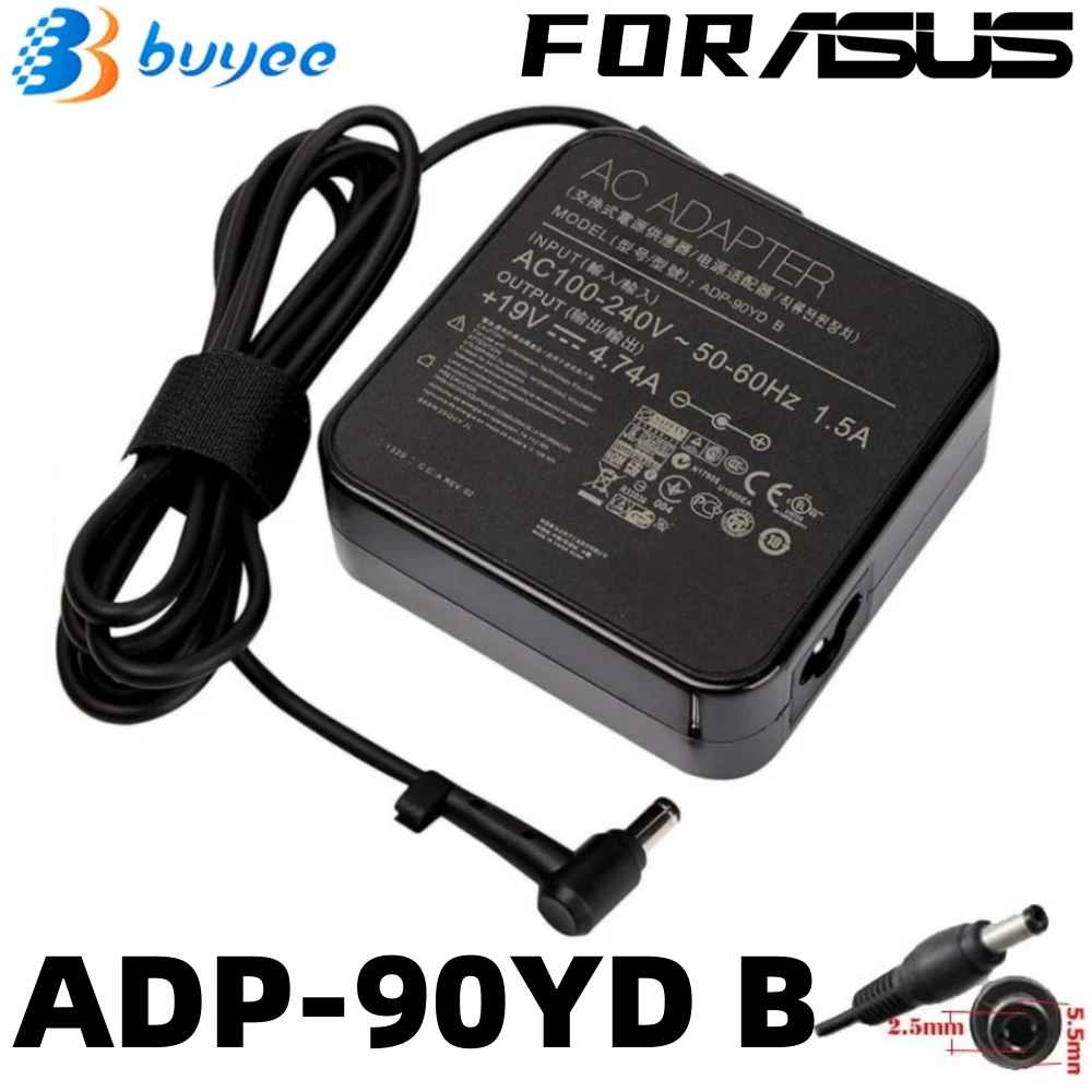 

ADP-90YD B 90W 5.5x2.5mm Or 4.5x3.0mm Laptop AC Adapter For Asus A43 Q535 Touch-Screen Notebook Power Supply 19V 4.74A