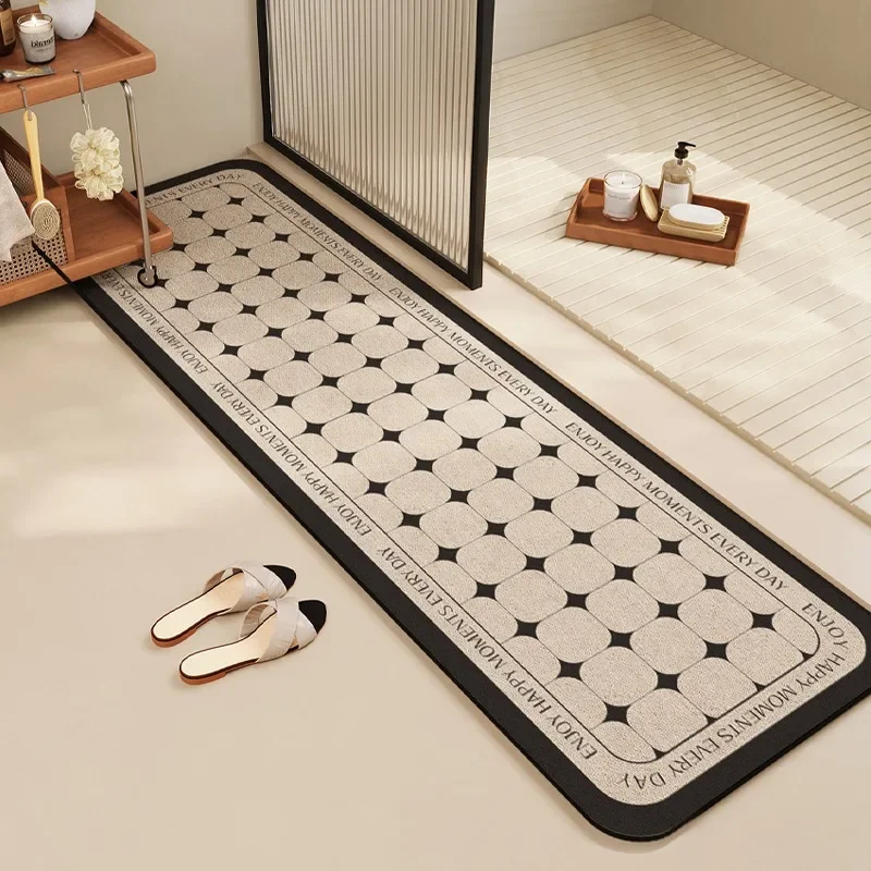 

Bathroom Floor Mat Toilet Door Mats Long Strip Absorbent Quick-drying Carpet Diatom Mud Non-slip Anti-fall Rug Alfombra De Baño