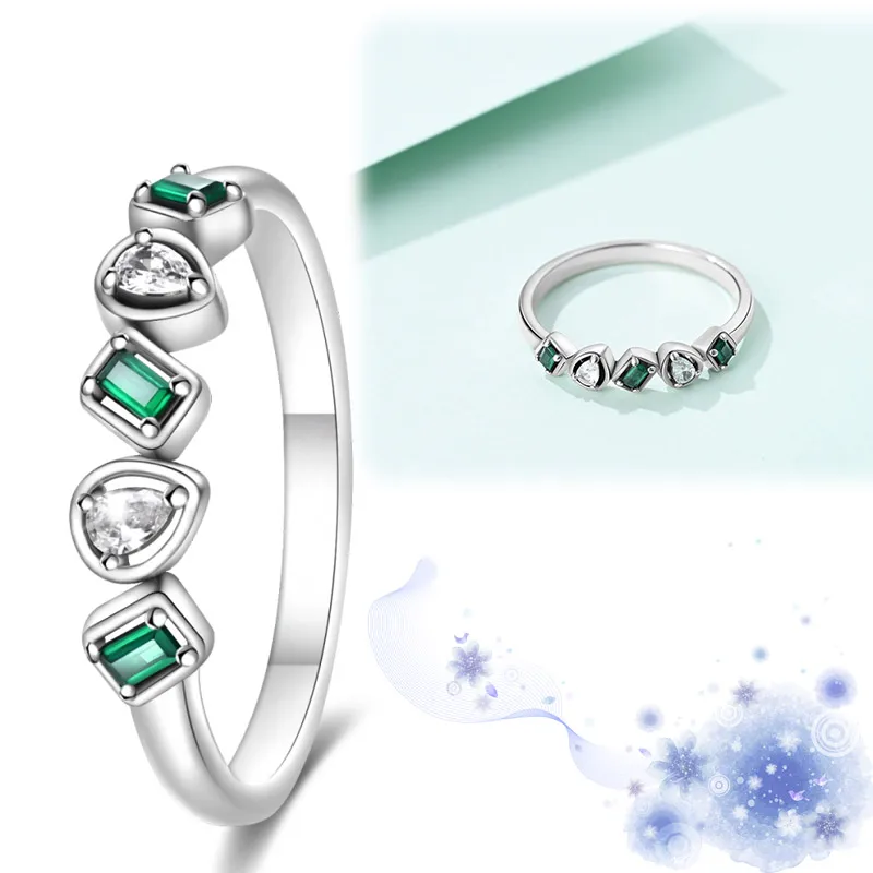 Cincin langit berbintang geometris perak Sterling 925 untuk wanita cincin baru di 2024 DIY cincin hadiah perhiasan ulang tahun pertunangan pernikahan