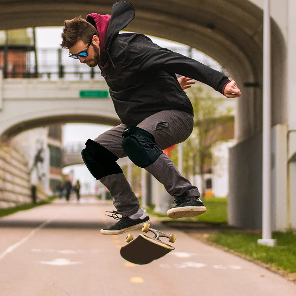 Knieschützer, Ellbogenschützer und Handgelenkschützer für Männer, Frauen und Kinder – Schutzausrüstung zum Skateboarden, BMW und Roller – Multi-Sport-Pad-Set – Detail 15